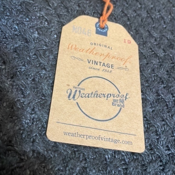 Mens Weatherproof Vintage Gray long sleeve cable knit charcoal marl sweater XL - Picture 5 of 5